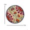 Homeroots 8 ft. Round Red & Multi Color Indoor & Outdoor Area Rug 385002 - alternate 3